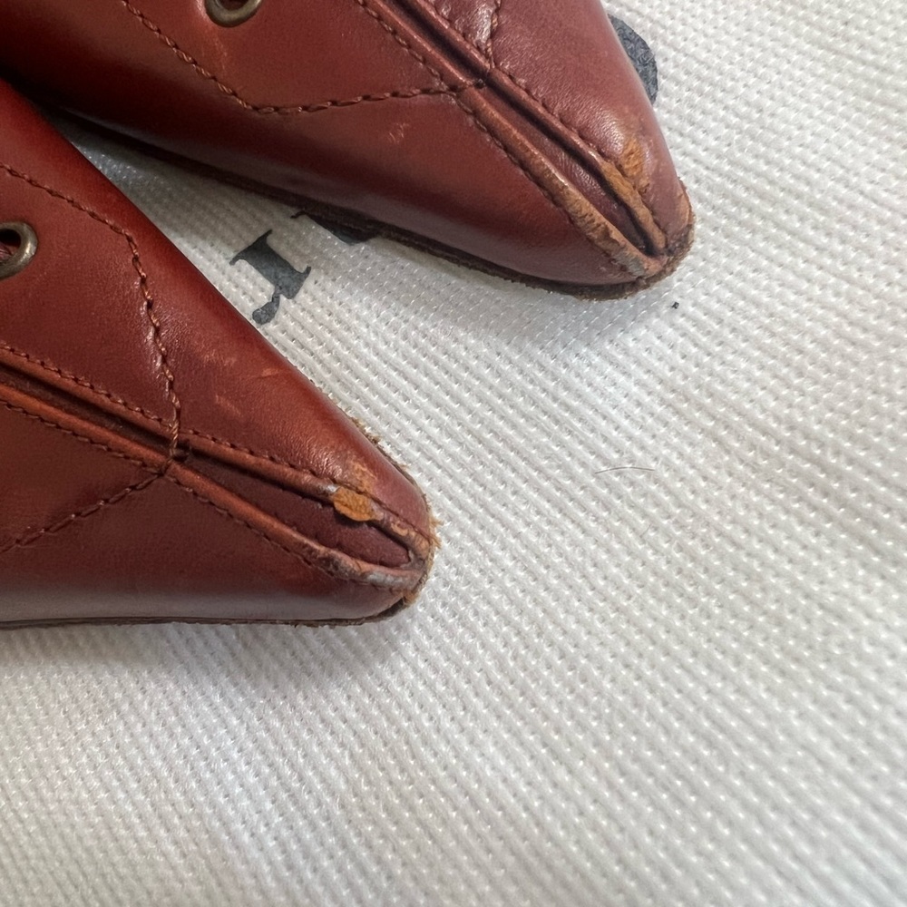 Christian Dior Brown  leather point toes mules/slides heel’s‎ sandals. Size 6 - Picture 6 of 10